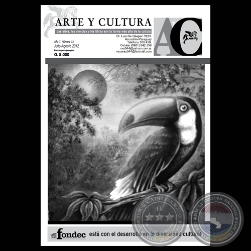 ARTE Y CULTURA - Número 33, 2012 - Ilustración de tapa e interiores: GLORIA MARECOS